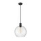 Z-Lite Margo 1 Light Pendant, Matte Black And Clear Seedy 7501P14-MB - alternate 1